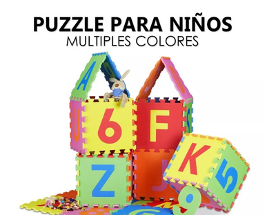 Alfombra Goma Eva Puzzle Alfabeto 26 Pzas + Mini Puzzle Goma