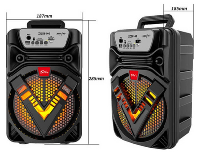 Parlante Activo Bluetooth Con Micro Y Luz Led 6,5 Pulgadas