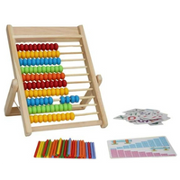 Juego Ábaco En Madera Aprendizaje Didáctico Colorido