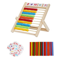 Juego Ábaco En Madera Aprendizaje Didáctico Colorido