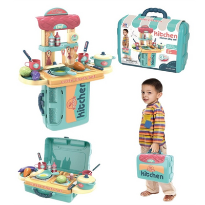 Cocinita Cocina Infantil Juguete Maletín Chef