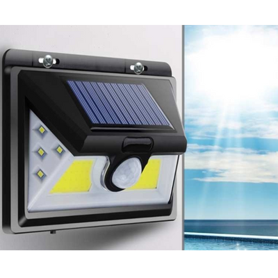 Farol Luz Lampara 52 Led Sensor Solar Exterior Jardín