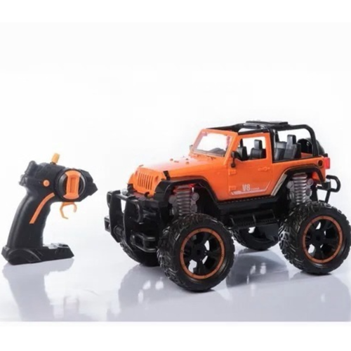 Auto A Bateria Jeep Todo Terreno 4×4 Control Luz Naranja