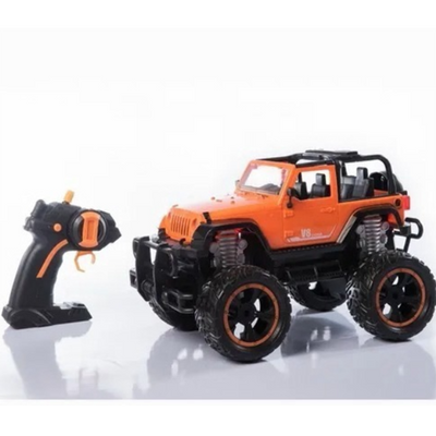 Auto A Bateria Jeep Todo Terreno 4×4 Control Luz Naranja