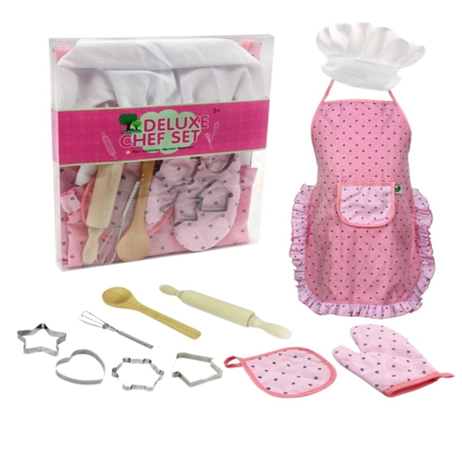 Juego Set Cocina Chef Niños Delantal Con Accesorios