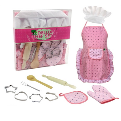 Juego Set Cocina Chef Niños Delantal Con Accesorios