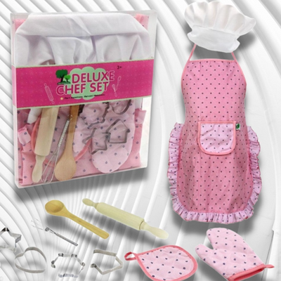 Juego Set Cocina Chef Niños Delantal Con Accesorios