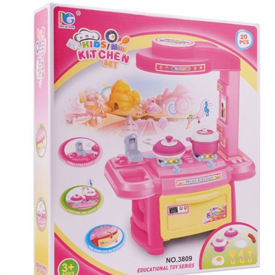 Juego De Cocina Mini Set Con Accesorios Luces Y Sonido