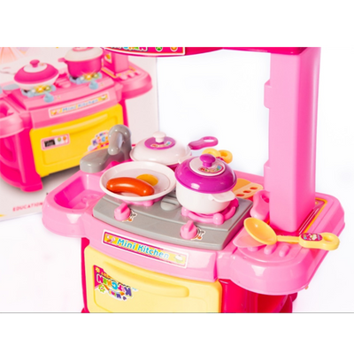 Juego De Cocina Mini Set Con Accesorios Luces Y Sonido