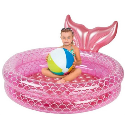 Piscina Inflable Redonda Diseño Sirena 120cm