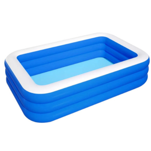 Piscina Inflable Rectangular + Inflador 150*105*50cm Color Azul