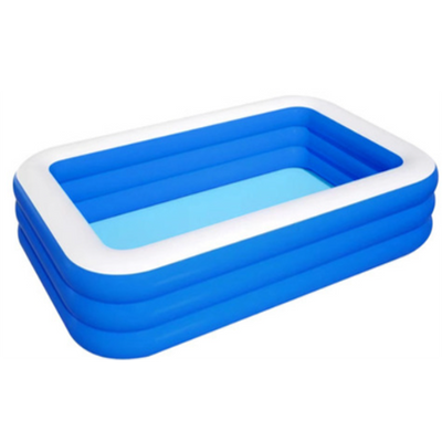 Piscina Inflable Rectangular + Inflador 150*105*50cm Color Azul